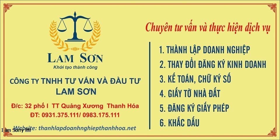 thành lập công ty lam sơn