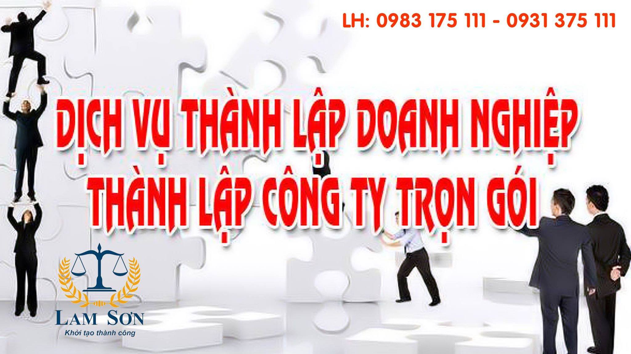 thành lập công ty trọn gói